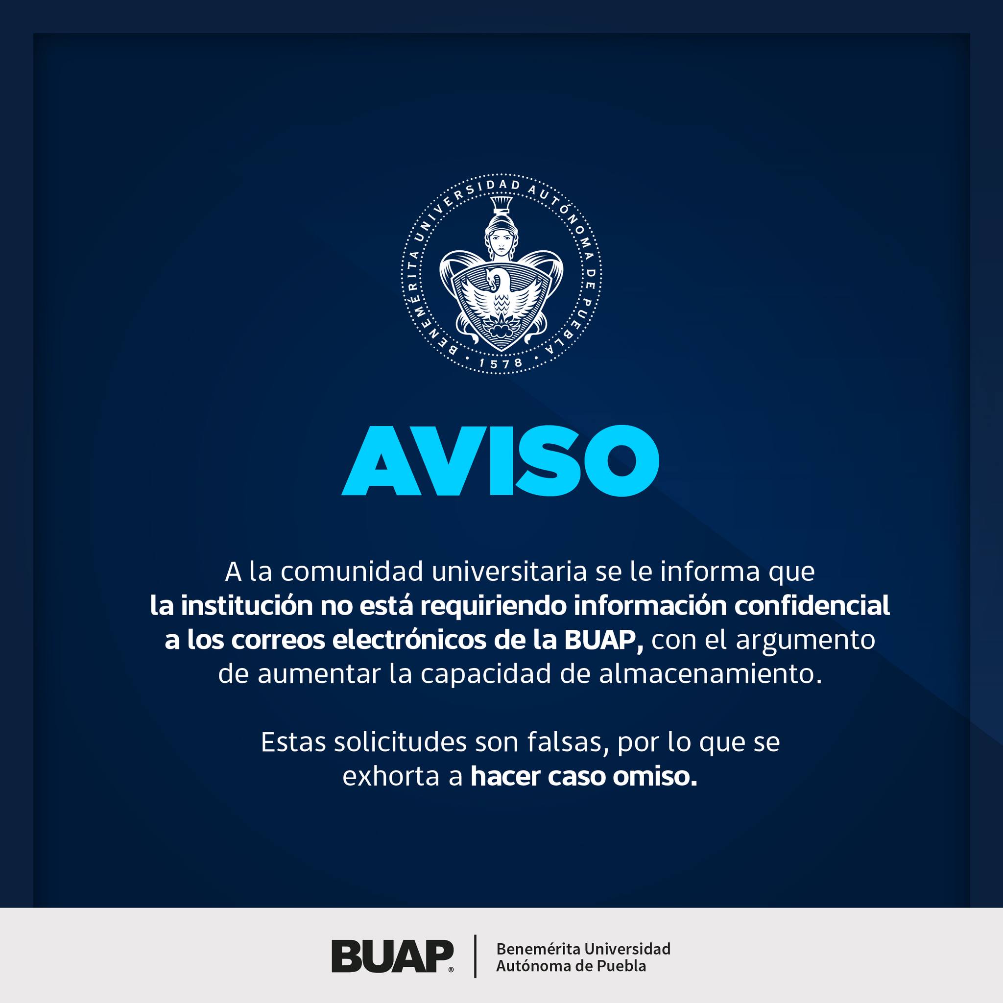 ¡La BUAP envía aviso para evitar fraudes!