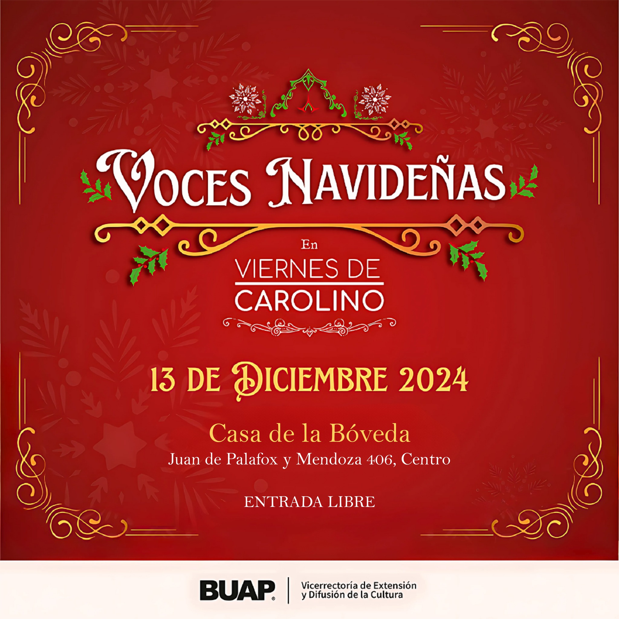 ¡Te invitamos al Concierto “Voces Navideñas” de la BUAP!