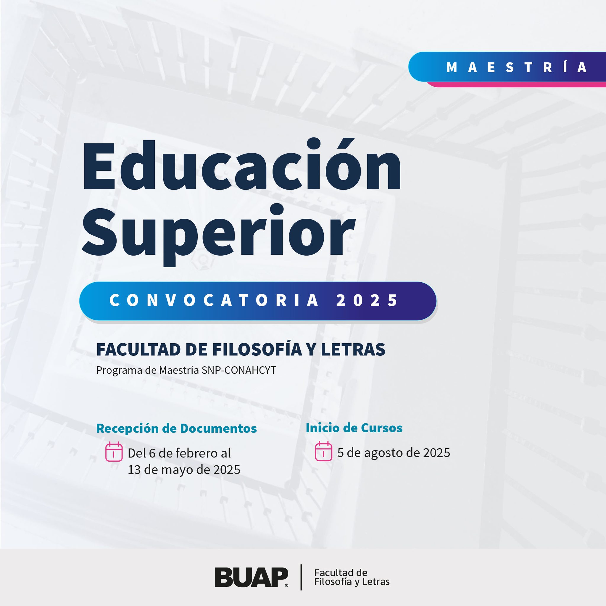 La BUAP te invita a cursar la Maestría en Educación Superior, programa SNP-CONAHCYT