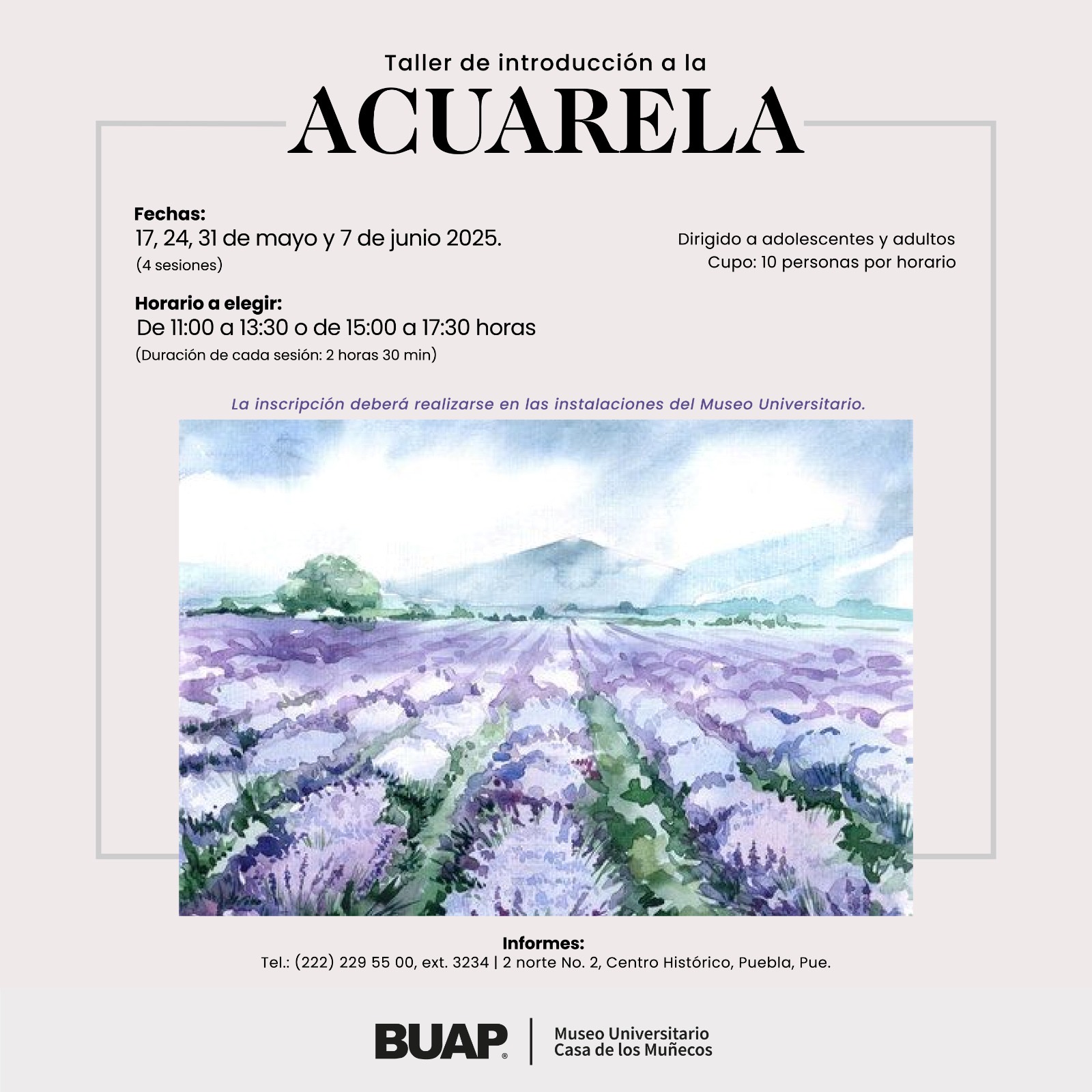 Descubre tu creatividad en el Taller de Introducción a la Acuarela: BUAP