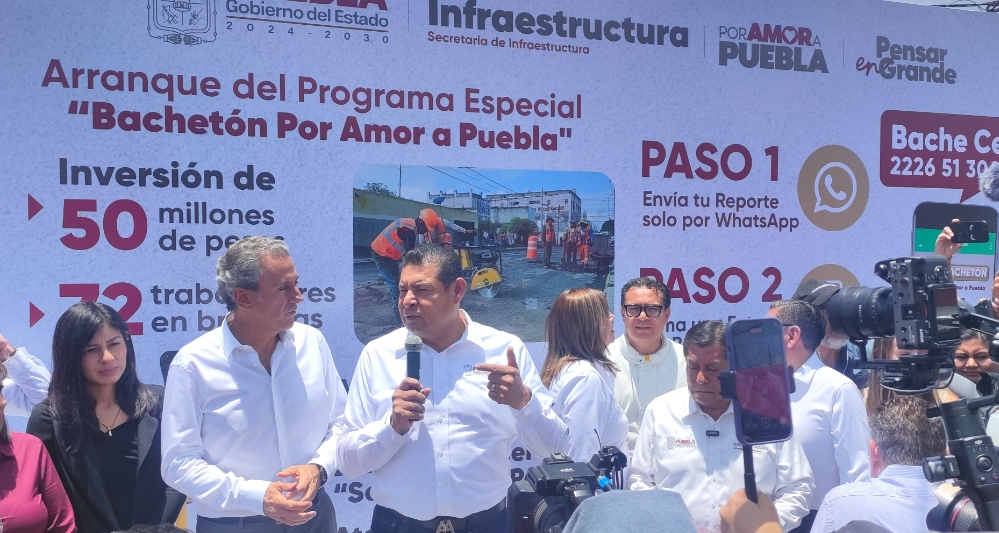 Gobiernos Estatal y Municipal arrancan “Bacheton Por Amor a Puebla”