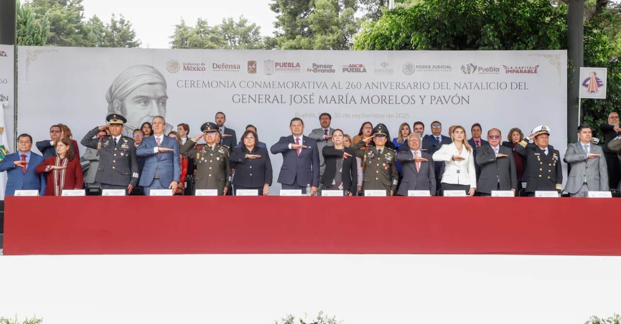 Puebla honra a Jose Ma. Morelos y Pavón, forjador de una Nación con justicia y libertad