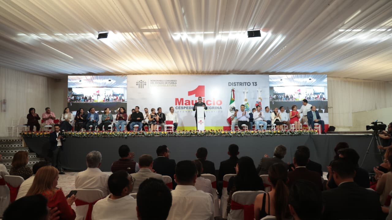 En su Primer Informe, diputado Mauricio Céspedes destaca el compromiso de trabajar por una Puebla más justa, segura e igualitaria