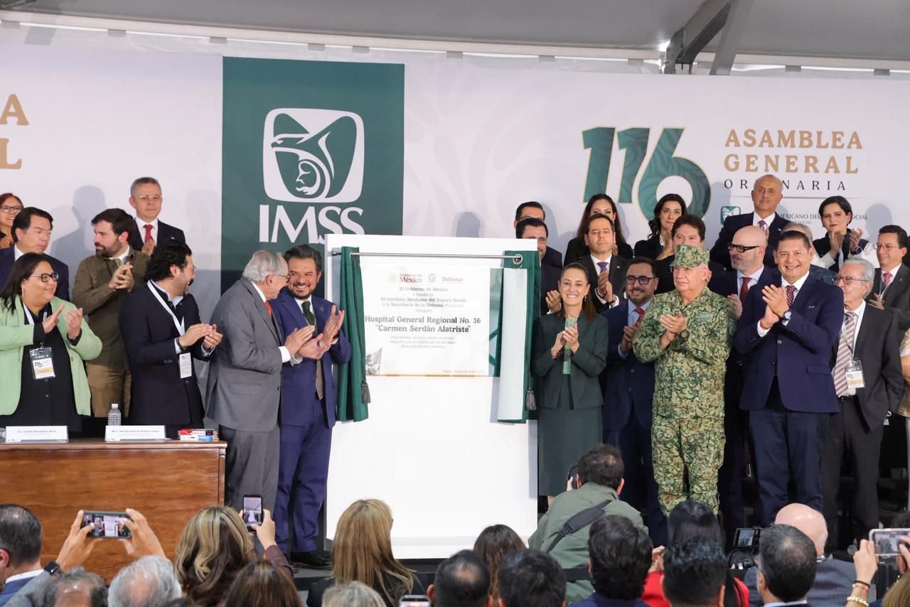 Reapertura del Hospital General Regional No. 36, hoy “Carmen Serdán Alatriste” devuelve esperanza a familias poblanas; presidenta Sheinbaum encabeza inauguración 