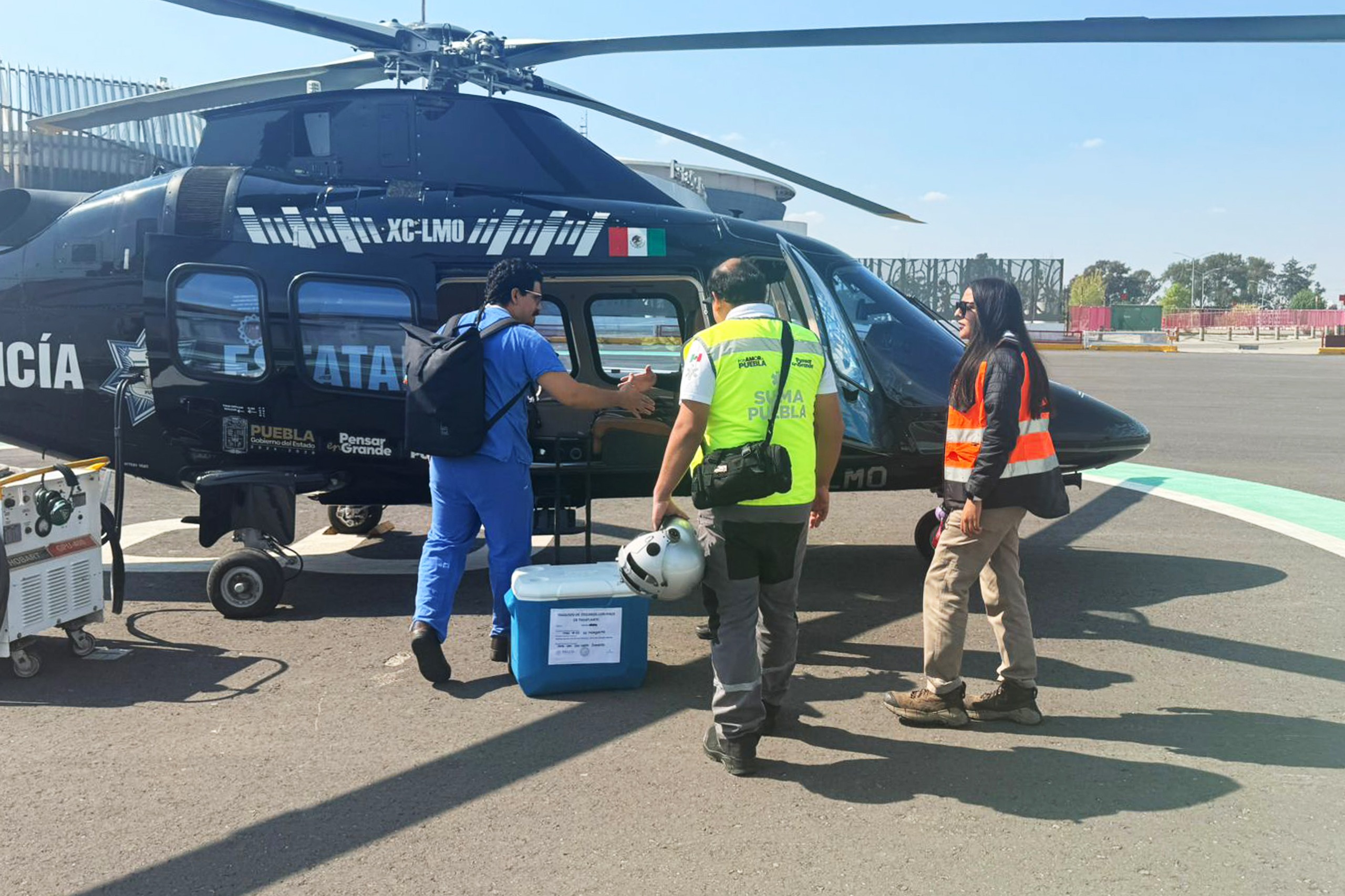 Gobierno de Puebla salva vidas con traslado aéreo de órgano donado a CDMX