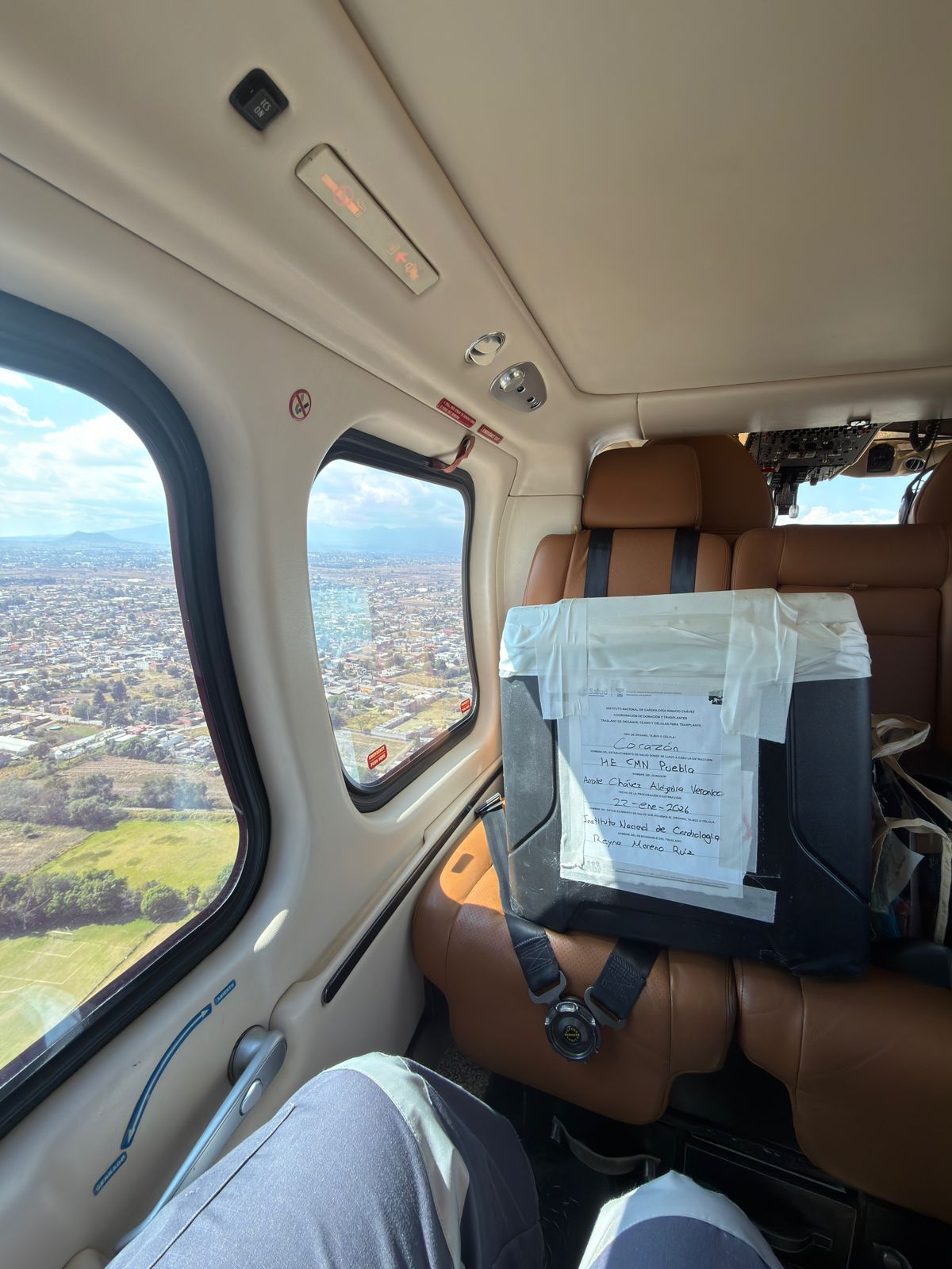 Puebla, punto de partida de corazón donado; Gobierno Estatal realiza traslado aéreo