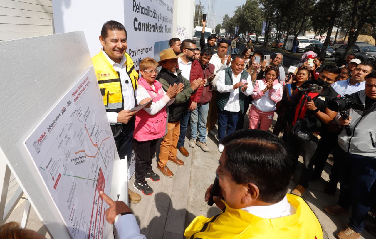 Gobierno Estatal transforma carretera Puebla – Tlaxcala; registra 40% de avance