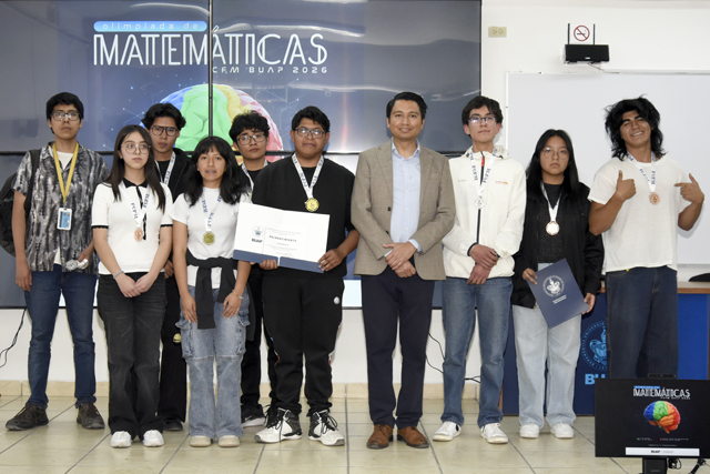 BUAP gana Oro en Olimpiada Estatal de Matemáticas