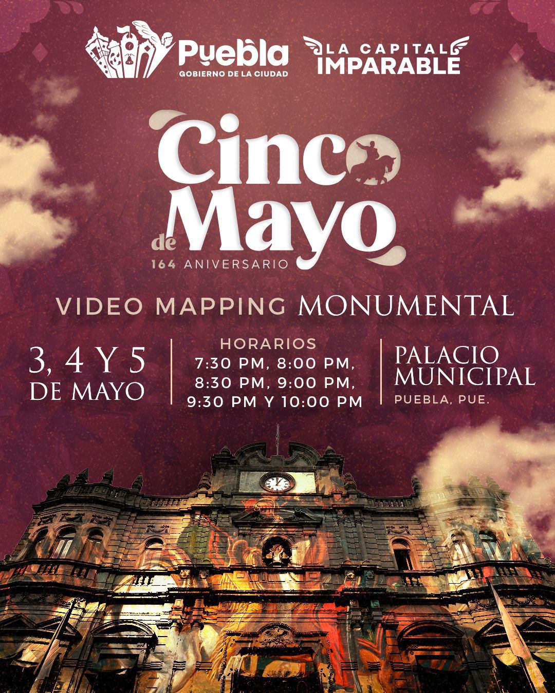 Gobierno de Pepe Chedraui anuncia videomapping conmemorativo por el 5 de Mayo en Puebla