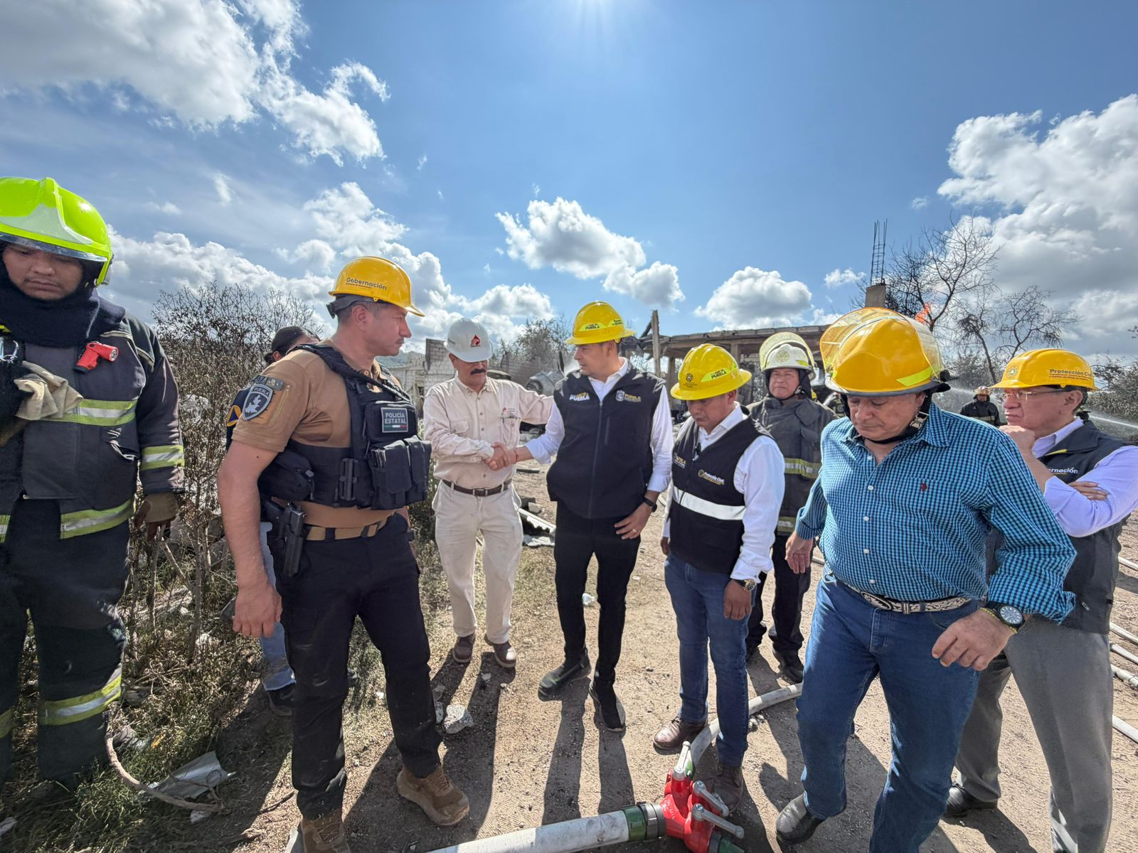 Supervisa Gobernador Armenta Mier zona de emergencia en Tepeaca