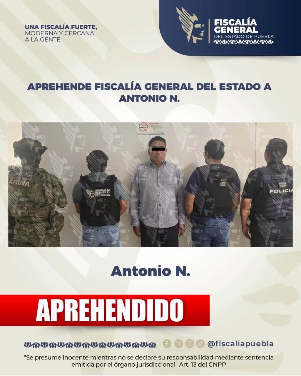 Capturan en Atlixco a Antonio N. por cohecho y abuso de autoridad